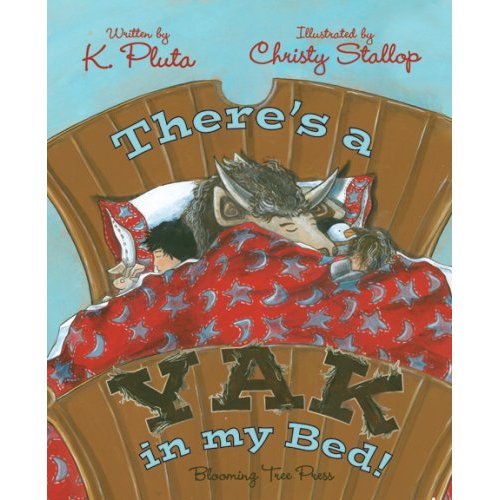 Book cover for there's a yak in my bed.